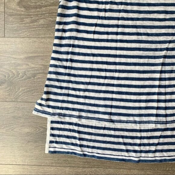 Aritzia Wilfred Free Striped Tank Top Sleeveless White Blue Linen Size XXS - Picture 9 of 11